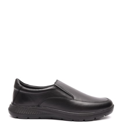 MOCASÍN DE PIEL ULTRALIGHT DE ANCHO ESPECIAL BAERCHI PLUMA1021 NEGRO