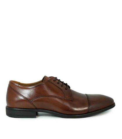 ZAPATOS DE VESTIR ANCHO ESPECIAL EN PIEL PARA HOMBRE BAERCHI JUCAR 1091 CUERO
